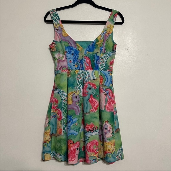Too Fast My Little Pony Fit and Flare Skater Dress Novelty Print Size Small - Picture 4 of 5